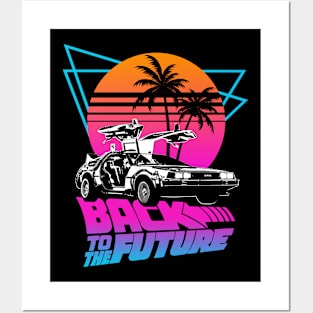 BACK TO THE FUTURE - Retro 80s style colors Posters and Art